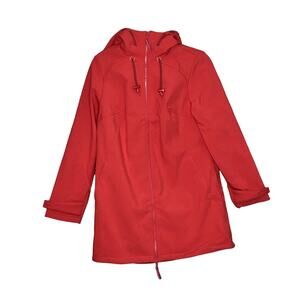 NWOT Ellos Soft Shell Fleece Lined Hooded Jacket Size 10